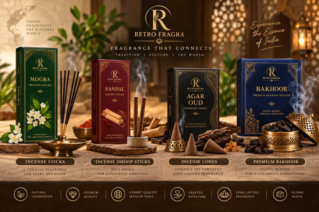 RetroFragra Master Export Portfolio - Incense Sticks, Dhoop Sticks, Cones and Royal Bakhoor